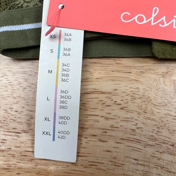 Colsie Women's Lace Olive Green Lace Halter Bralette - XS - NWT - Picture 4 of 6